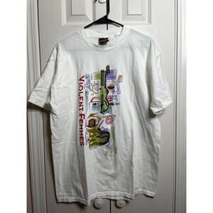 Vintage 1996 Violent Femmes Tour Shirt Size XL White Graphic Print